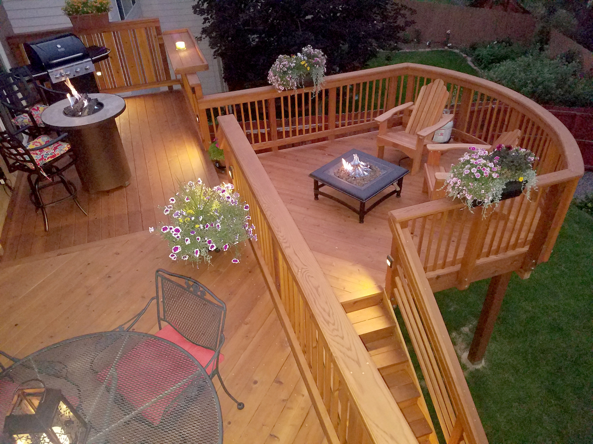 beautiful lighted deck
